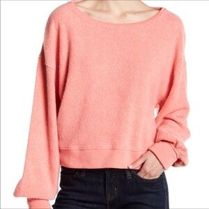 Melrose & Market Blousson Sleeve Cozy Sweatshirt S